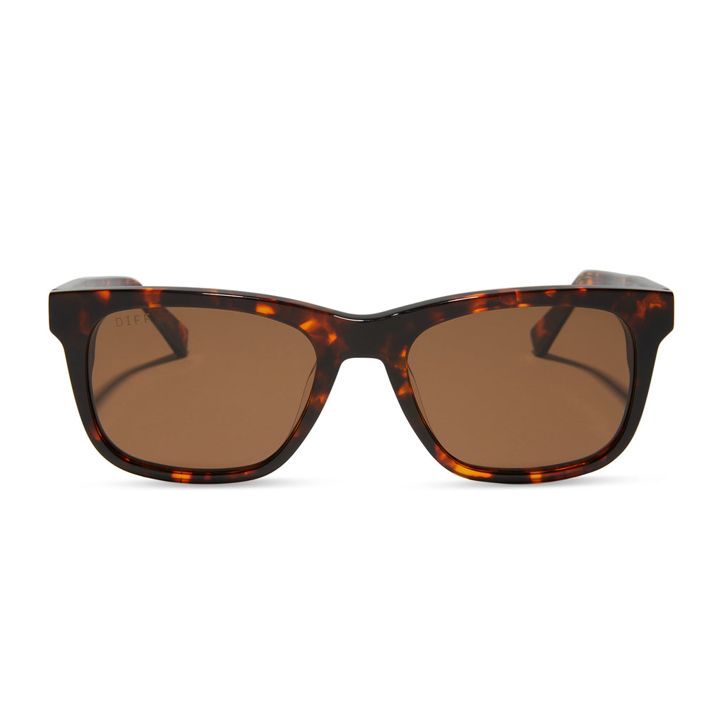 Wesley Square Sunglasses | Rich Tortoise & Brown Polarized | DIFF Eyewear