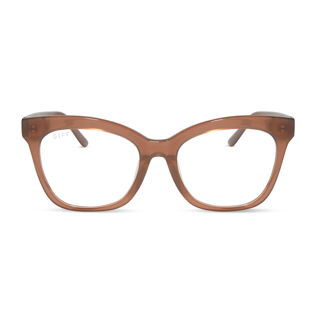 Winston Square Glasses | Macchiato & Clear Demo | DIFF Eyewear