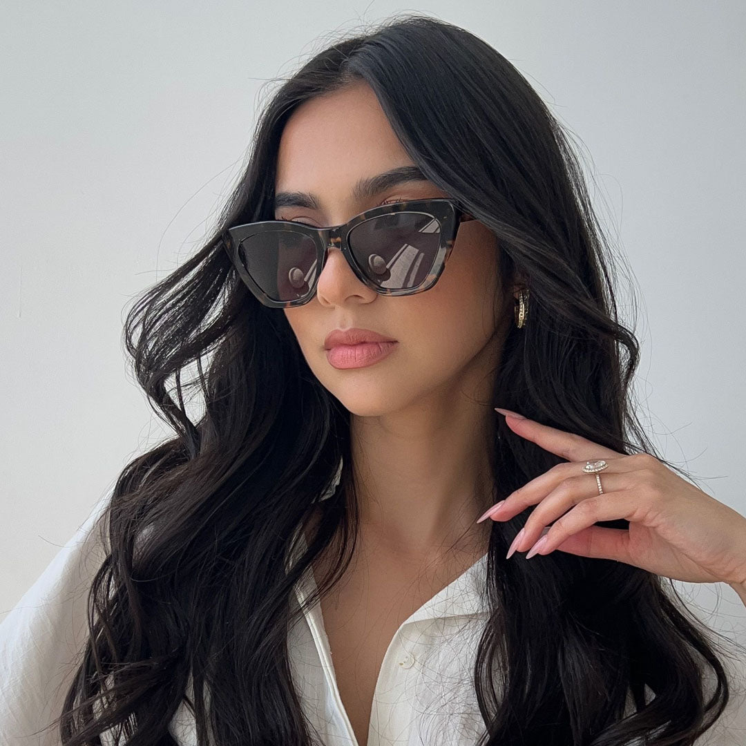 Camila Cateye Sunglasses | Espresso Tortoise & Grey | DIFF Eyewear