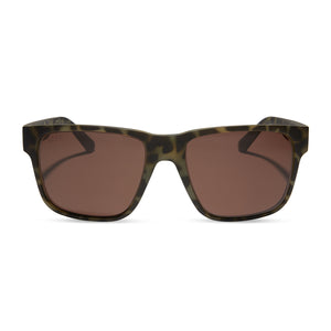 Ace Rectangle Sunglasses, Olive Tort & Brown Polarized