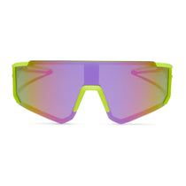 Fluorescent Yellow Single Shield Sunglasses