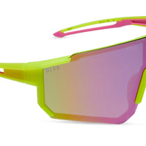 Fluorescent Yellow Single Shield Sunglasses