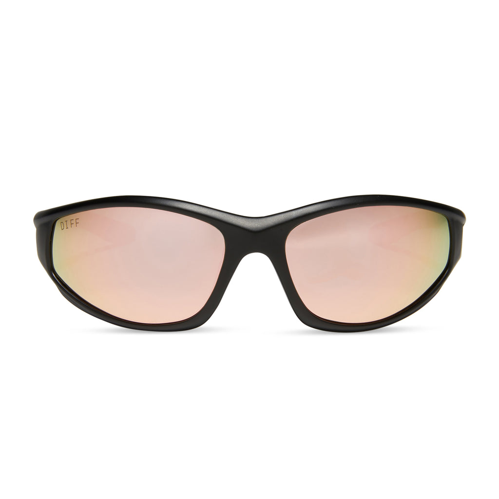 The Haymaker x Polarized Wrap Around Sunglasses Black/Mirror