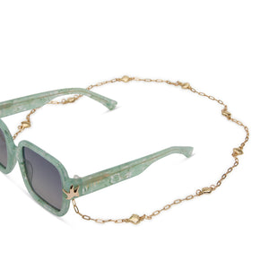 disney princess x diff eyewear ariel gold chain with sunglasses