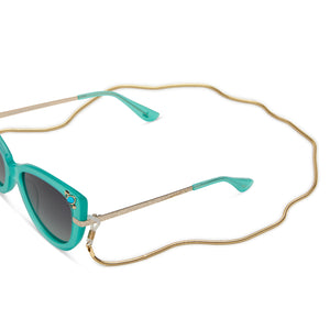 disney princess x diff eyewear jasmine gold chain attached to sunglasses