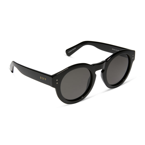 madison mealy - nora + black + grey + polarized sunglasses 2