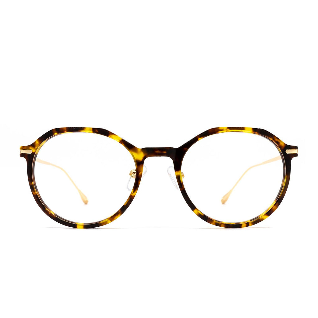 BENNETT - AMBER TORTOISE + CLEAR GLASSES – DIFF Eyewear