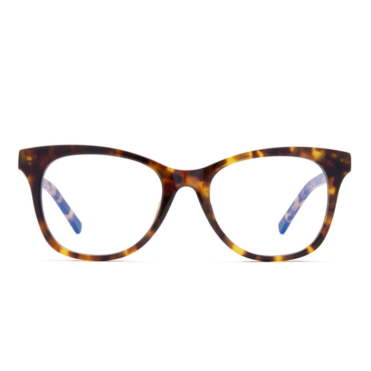 Carina Cat Eye Glasses | Amber Tortoise & Blue Light Technology | DIFF ...