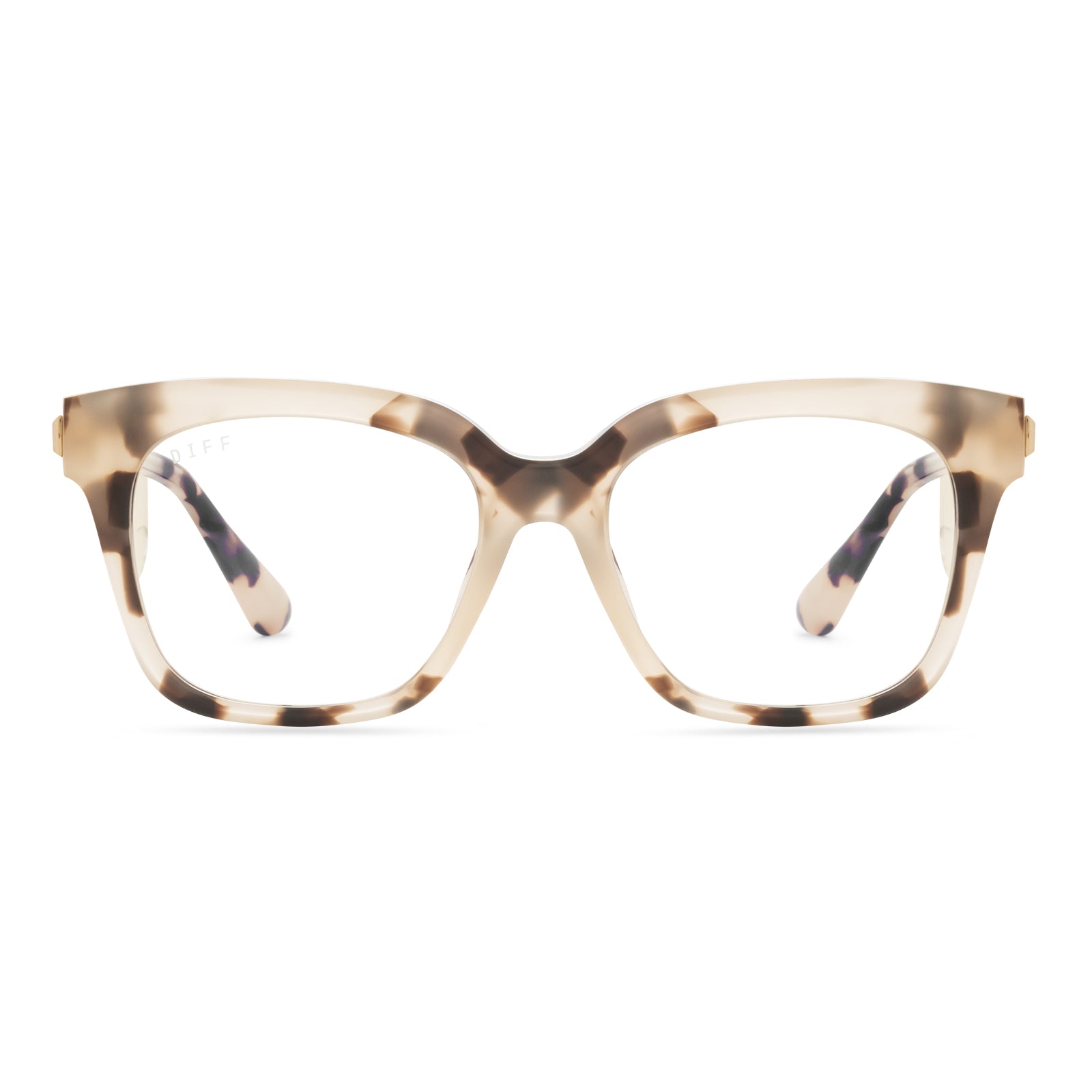 Bella XS Square Glasses | Cream Tortoise & Blue Light Technology | DIFF ...