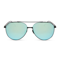 Men's Sunglasses Designer Fashion Flat Black Blue Mirror 