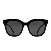 Gia Cat Eye Sunglasses | Black & Solid Grey Lenses | DIFF Eyewear