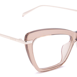 Mila Cateye Glasses, Brown Sugar & Clear