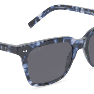 Billie Square Sunglasses, Midnight Marble & Grey Polarized