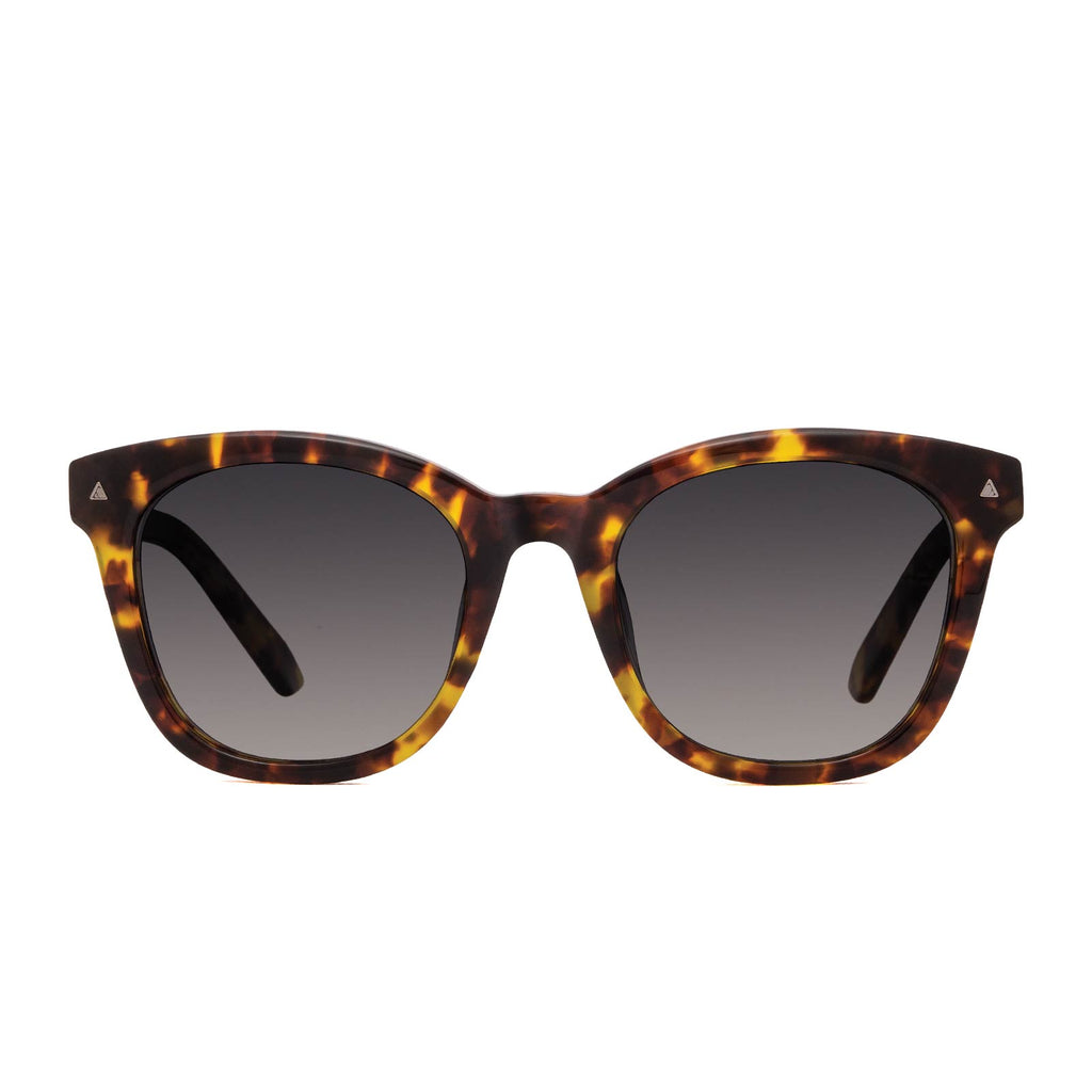 Ryder Square Sunglasses l Amber Tortoise Frames & Steel Gradient Lens ...