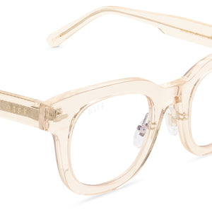 Summer Square Glasses | Sandstone Crystal & Blue Light Technology