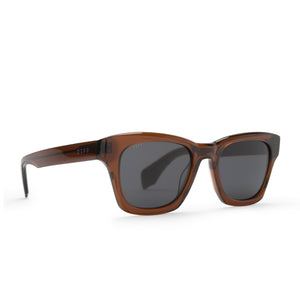 Diff Dean 51mm Polarized Square Sunglasses in Whiskey Crystal/Grey