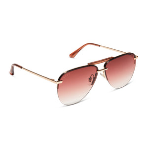 Top Bar Rimless Sunglasses For Women Men Gradient Lens Metal
