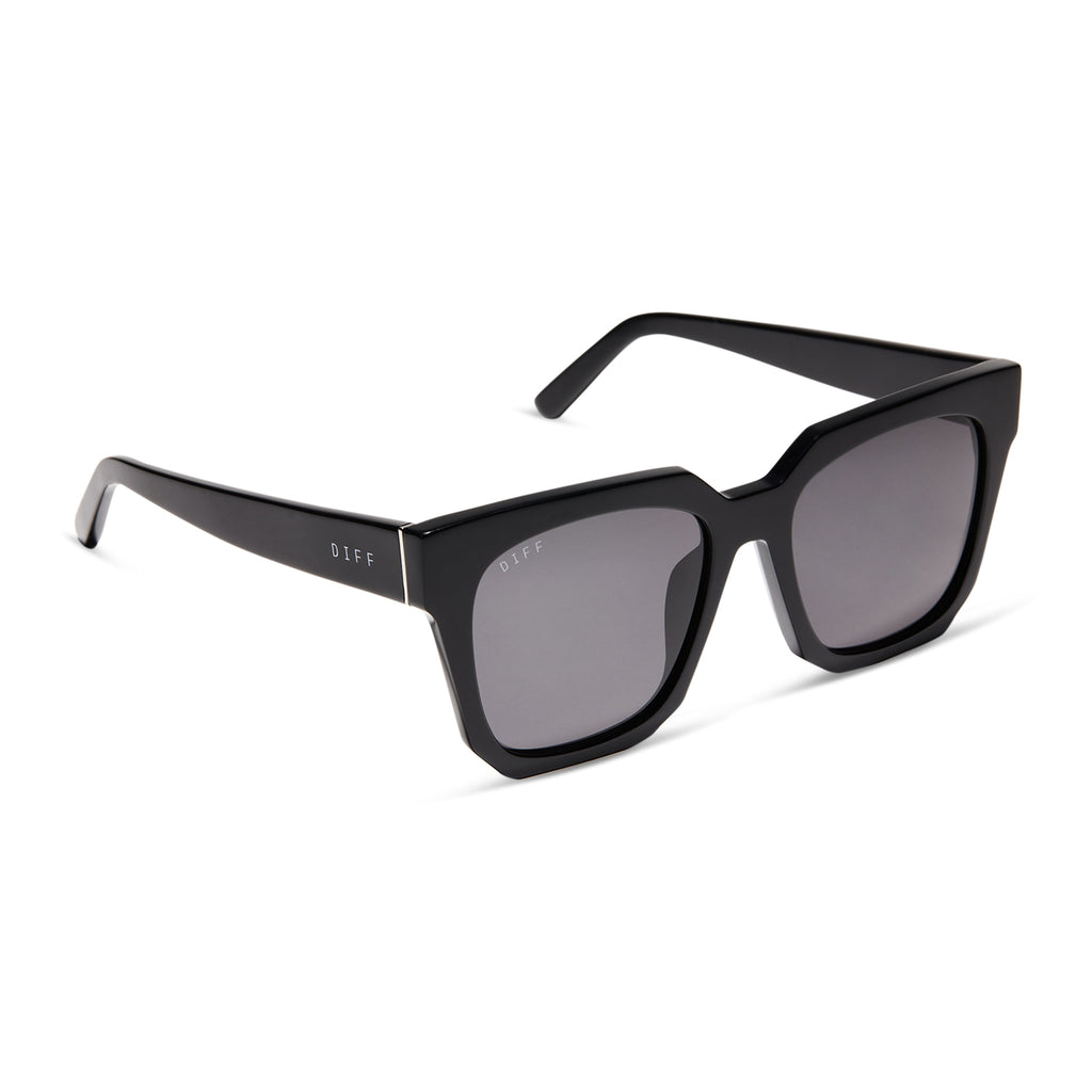 Ariana II Square Sunglasses | Black & Grey | DIFF Eyewear