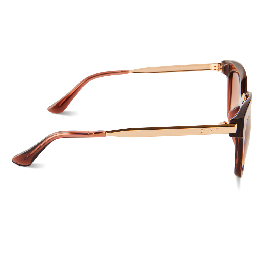 Bella XS Square Sunglasses | Deep Amber & Terracotta Gradient | DIFF ...