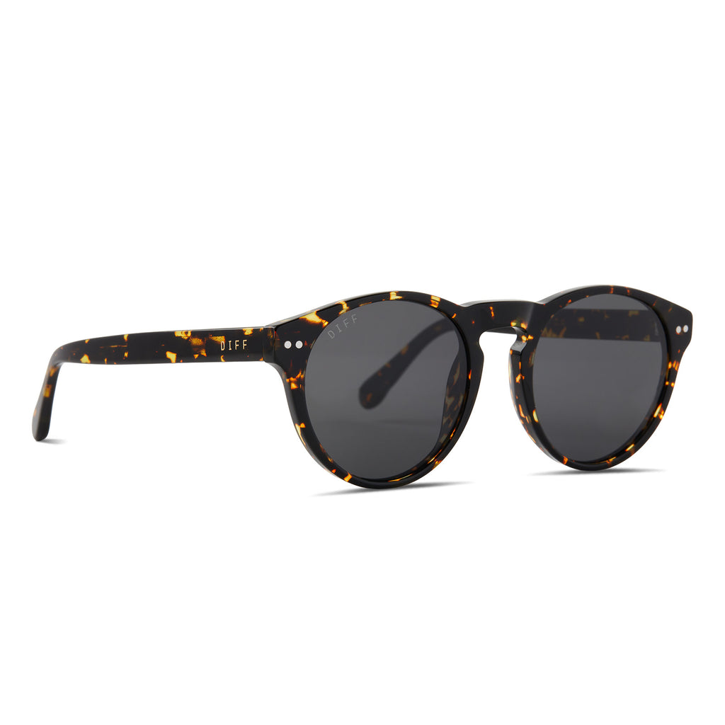 Cody Round Sunglasses | Fiery Tort & Grey | DIFF Eyewear