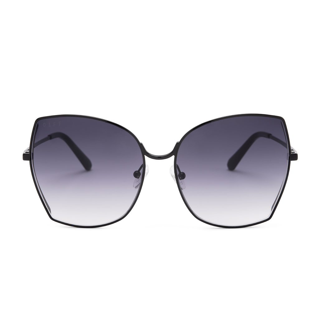 Donna Square Sunglasses | Black & Grey Gradient | Diff Eyewear