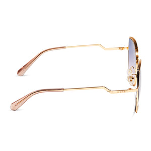 Fendi First - Gold metal sunglasses with gradient lenses