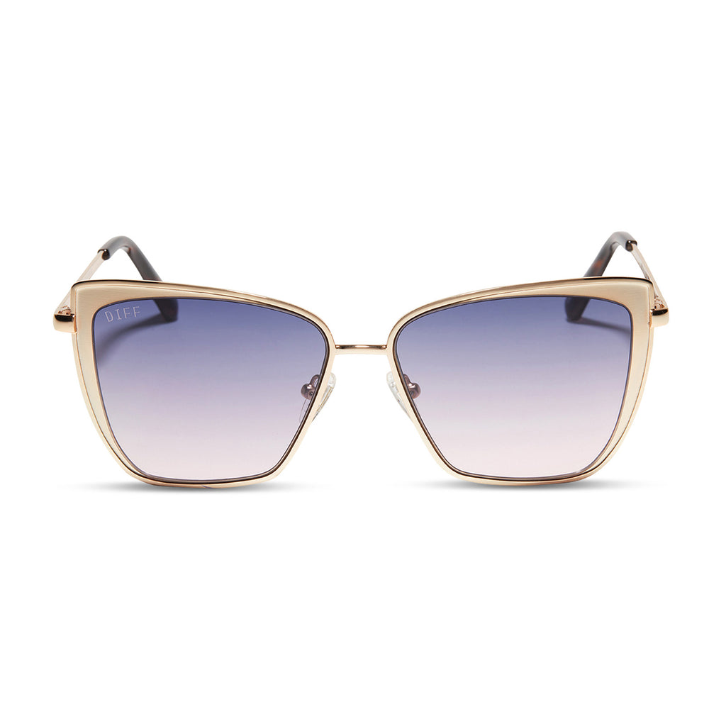 Grace Cateye Sunglasses | Gold & Lavender Rose Gradient | DIFF Eyewear