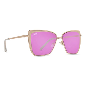 Mirrored cat eye sunglasses hotsell rose gold