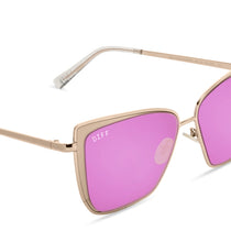 Rose Gold Mirrored Sunglasses, Brass & Unity