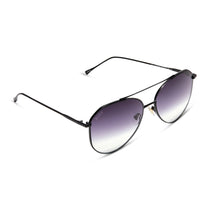 Grace Cat Eye Sunglasses, Matte Black & Grey Gradient Sharp