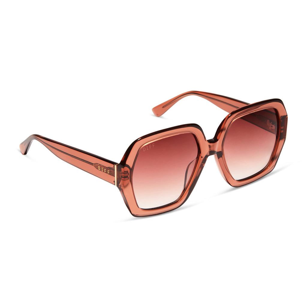Nola Hexagon Sunglasses | Dusk & Dusk Gradient | DIFF Eyewear
