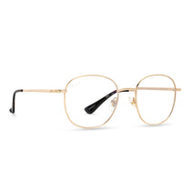 Shop online for Blue Block Screen Glasses: Gold Tortoise Gold