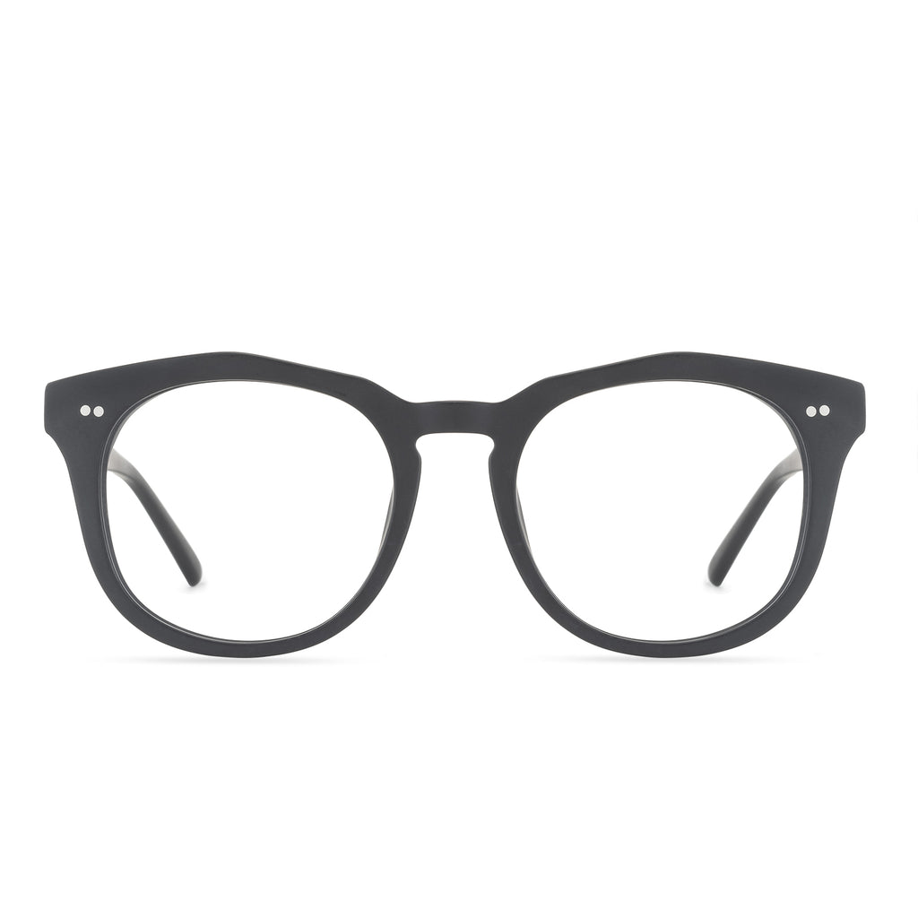 WESTON - MATTE BLACK + CLEAR GLASSES – DIFF Eyewear