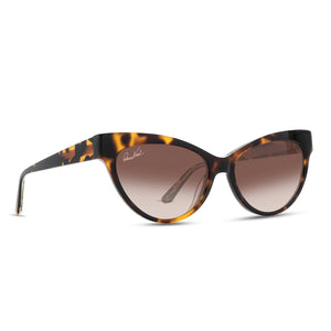 Women's Fendi Plastic Cat Eye Sunglasses - Beige / Black / Clear