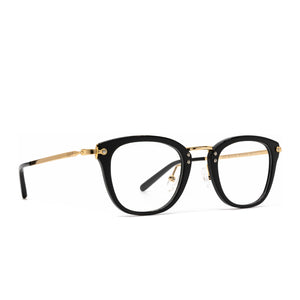 KIRA - GUNMETAL BLACK + CLEAR GLASSES – DIFF Eyewear