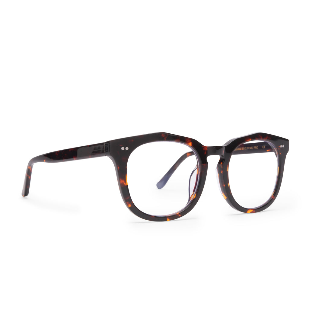 Weston Round Glasses | DARK Tortoise & Blue Light Technology | DIFF Eyewear